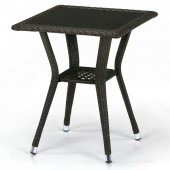 Плетеный стол из искусственного ротанга T25-W53-50x50 Brown